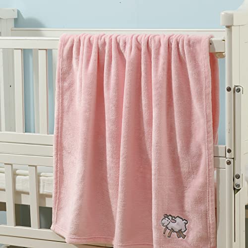 CREVENT 2-Piece Baby Blankets Set - Giraffe & Sheep, 30''x40''