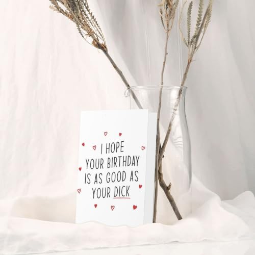 Funny Naughty Birthday Card for Him - Humorous Gifts for Husband & Boyfriend