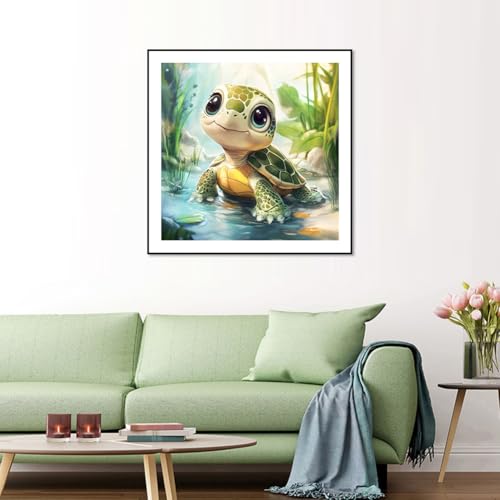 Domnpes Green Turtle 5D Diamond Painting Kit 11.8x11.8 Inch