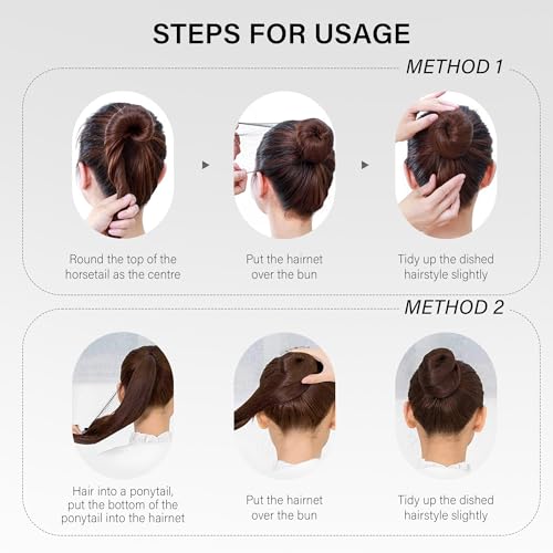 MaopaoBeauty 80-Piece Brown Hair Nets and Bobby Pins Kit for Ballet Buns