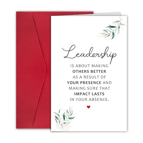Leader Thank You Card - Elegant Appreciation Card for Boss