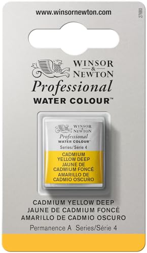 Winsor & Newton Professional Watercolor Half Pan - Cadmium Yellow Deep