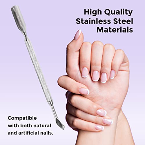 P2P Nails Cuticle Pusher and Trimmer - Stainless Steel Gel Polish Remover