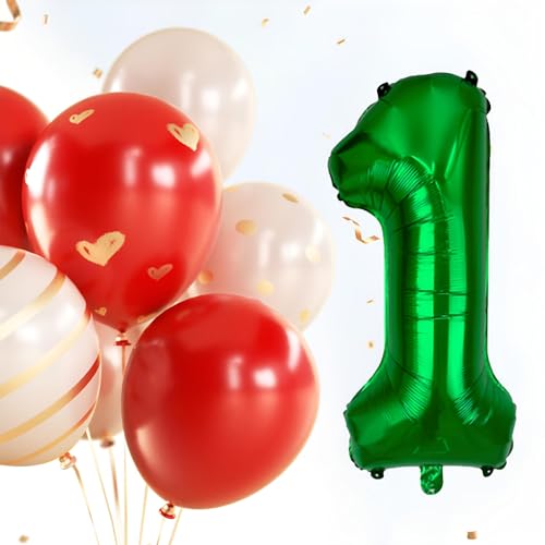 Keyali 40 Inch Number 0 Foil Helium Balloon Green Birthday Party Decor