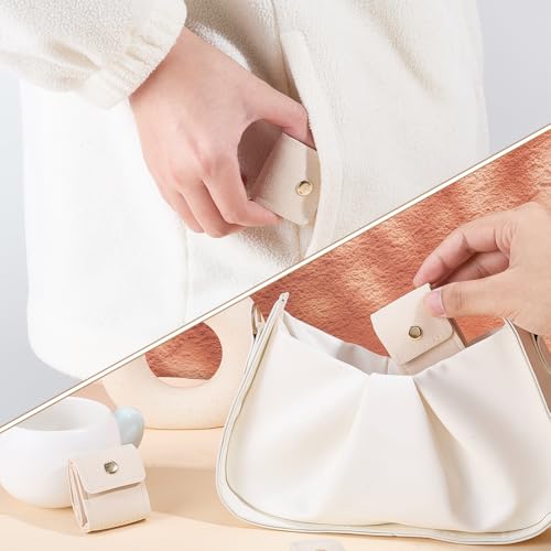 Mini Travel Jewelry Case - 4 Pocket PU Leather Organizer