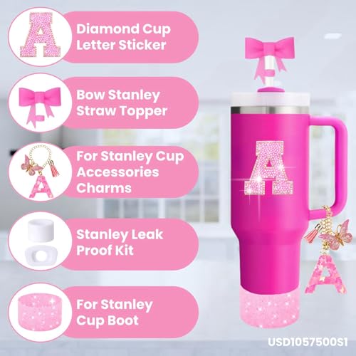 6PCS Pink Stanley Cup Accessories Set for 30oz & 40oz Tumblers - Pink Style A
