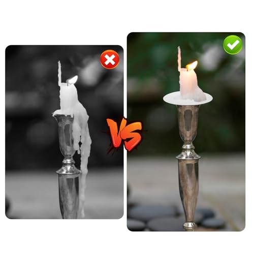 30 PCS Aluminum Foil Candle Drip Protectors - 3.15" Candle Bobeches