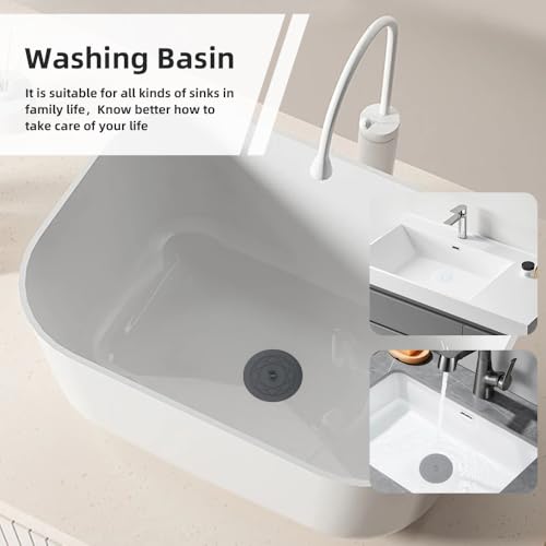 6-Inch Silicone Bathtub Drain Stopper - 2PCS Hair Catcher