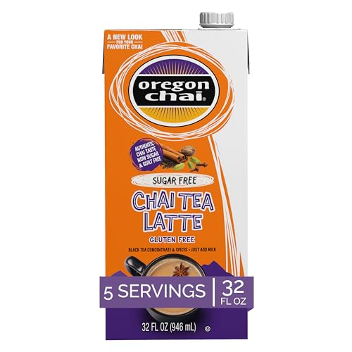 Oregon Chai Sugar Free Chai Concentrate, 32oz - Authentic Spiced Flavor