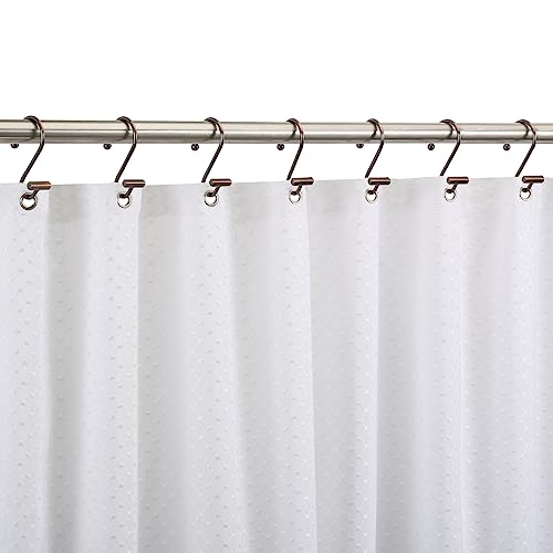CHICTIE Bronze Shower Curtain Hooks, Rust-Proof Metal T-Bar Rings (Set of 12)