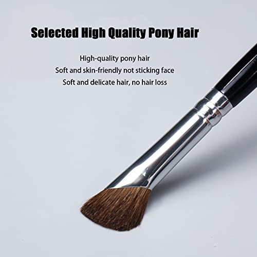 Ksvsonrvi Sickle Shape Eyeshadow & Nose Contour Brush Soft Pony Hair