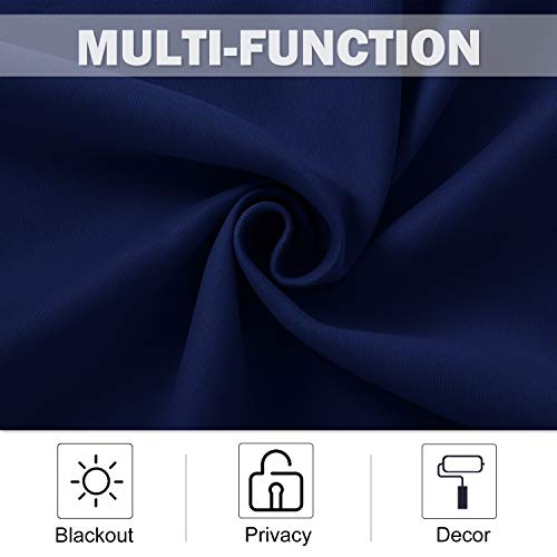 NICETOWN Royal Blue Blackout Curtain Panels - Energy Efficient, 2 Set, 42" x 36"