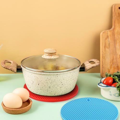 HomEdge Silicone Trivets - 6 Pack Non-Slip Heat Resistant Pot Holders