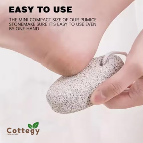 Cottegy Natural Foot Pumice Stone 2-Pack, Callus Remover & Exfoliator