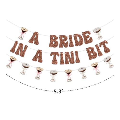 A Bride in a Tini Bit Banner - Espresso Martini Bachelorette Decorations