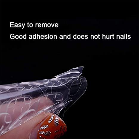 Kalolary 240PCS Double-Sided Nail Adhesive Tabs - Clear Jelly Gel Glue Stickers for False Nails