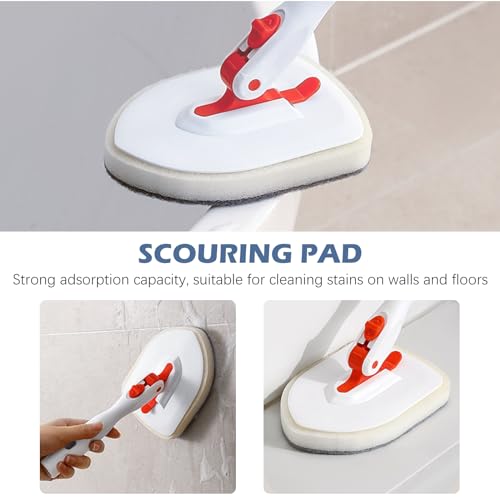 SetSail Tile and Bathtub Scrubber Refill Pads - 4 Pack (Microfiber & Scouring)