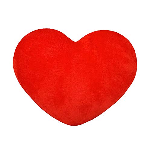 Cute Heart Shaped Plush Pillow Cushion - 11.8 Inch Red