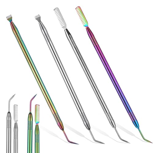 SULIKJHUI 4 Pcs Stainless Steel Lash Lift Tool & Separator Set