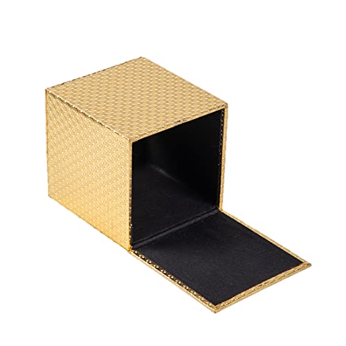 SUNYUROU Square Gold Tissue Box Cover, PU Leather Magnetic Tissue Holder