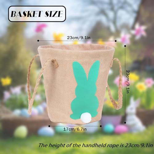 Adorable Easter Bunny Basket for Kids - Soft Linen Tote Bag