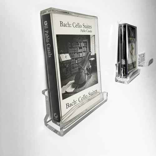 Arkorus Clear Acrylic Cassette Tape Wall Mount - Minimalist Floating Music Display