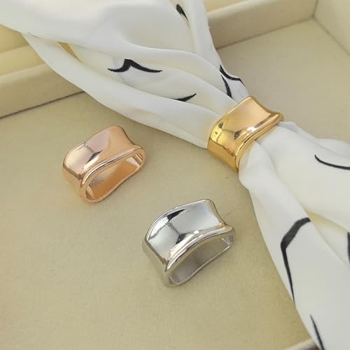 Hujnagh 3-Piece Adjustable Scarf Ring Set Mixed Color Fashion Clip