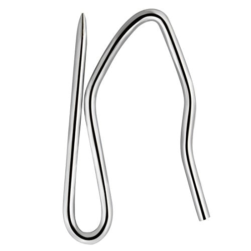 Nydotd 58PCS Rustproof Stainless Steel Curtain Hooks - 1.2 Inch Silver