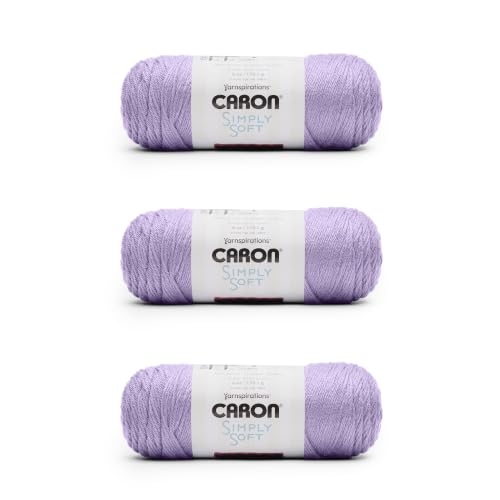 Caron Simply Soft Solids Yarn - Orchid / 4 Skeins / Medium Weight 100% Acrylic