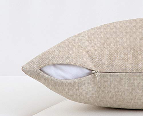 SSOIU Dog Paw Print Cushion Cover, 18" x 18" Cotton Linen Case Ssp-026