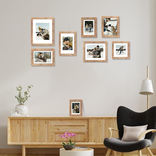 iRahmen Rustic Brown 8x10 Picture Frame with Tempered Glass