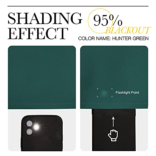 NICETOWN Thermal Blackout Curtains - Hunter Green, 42"W x 63"L, Set of 2