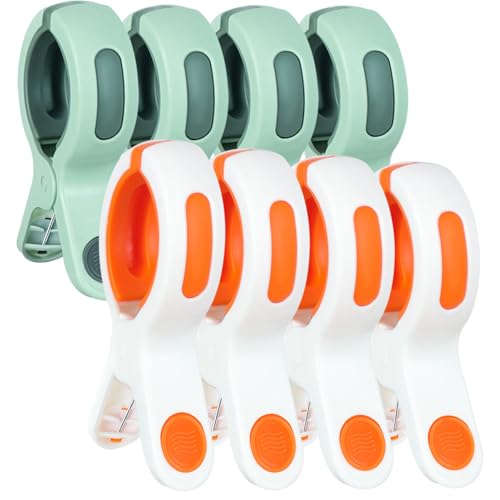Zacool Jumbo Beach Towel Clips - 8 Pack Heavy Duty Non-Marking