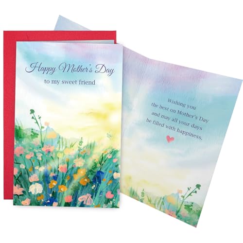 Ogeby Floral Mother's Day Card for a Special Friend - Heartfelt Wishes