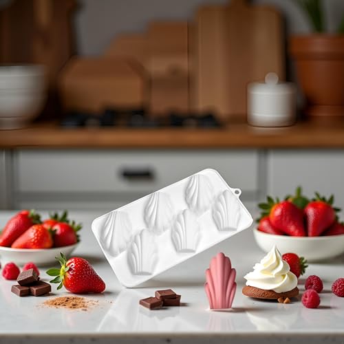 White Savarin Silicone Cake Mold for Baking Mousse Chocolate and Desserts