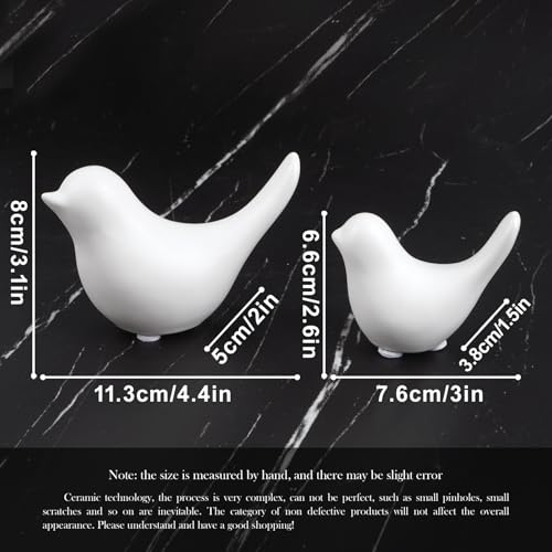 Notakia Small White Bird Statues - Modern Decorative Ornaments