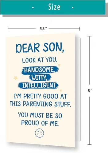Funny Birthday Card for Son - Humorous Greeting Card from Parents