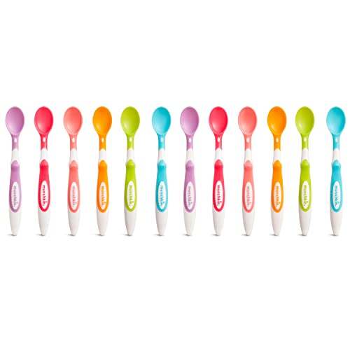 Munchkin Soft Tip Baby Spoons - 12 Pack, BPA Free, Colorful
