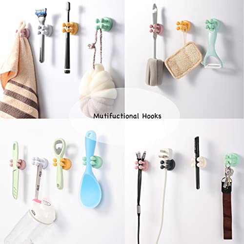iBetterLife 4Pcs Self-Adhesive Utility Hooks for Home & Office