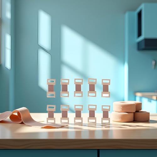 10Pcs Brown Elastic Bandage Clips Adhesive Bandages Bandage Wrap Clips Stretch Metal Clips, Replaceable Wrap Clips for Various Types Bandages and Bandaging Supplies