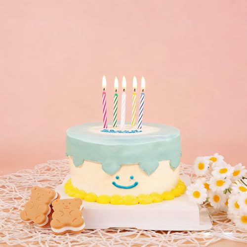 288-Count Multicolored Spiral Birthday Candles - 2.3-Inch Cake Candles