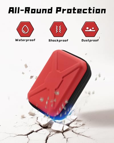 SQERO Hard Shell Storage Case for 12 Bakugan Figures - Red Toy Organizer