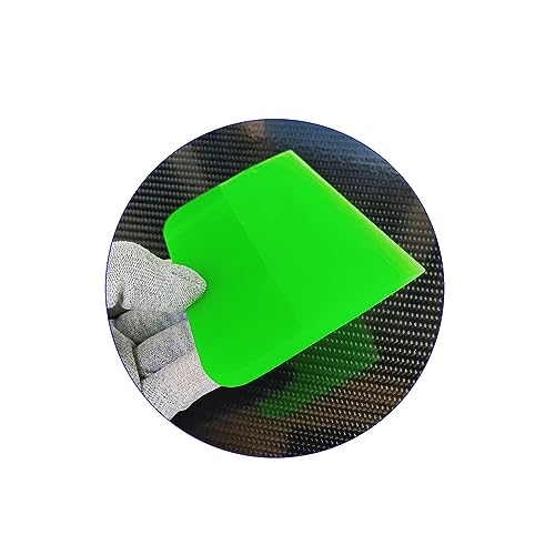CNGZSY 4 Inch Green Square PPF Squeegee Tool - Anti-Scratch Rubber Scraper for Vinyl Wrap and Window Tint