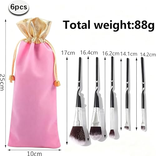Mprocen 5-Piece Cartoon Makeup Brush Set with Storage Bag
