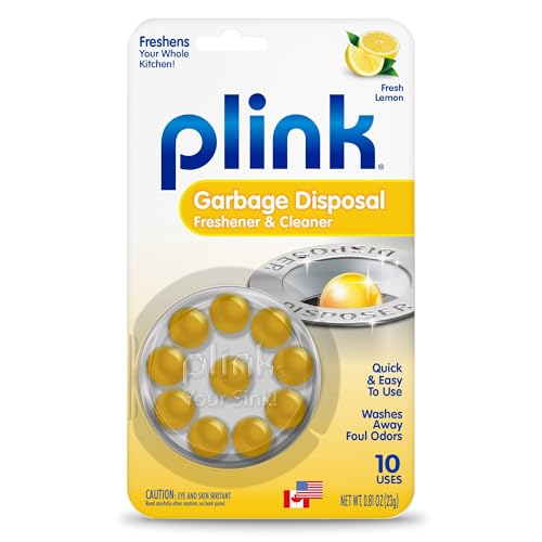 Plink Garbage Disposer Cleaner Balls - Fresh Lemon Scent, 10 Uses