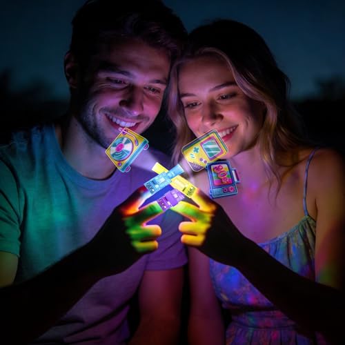 24PCS 80s Finger Lights Party Favors - Neon Glow Designs
