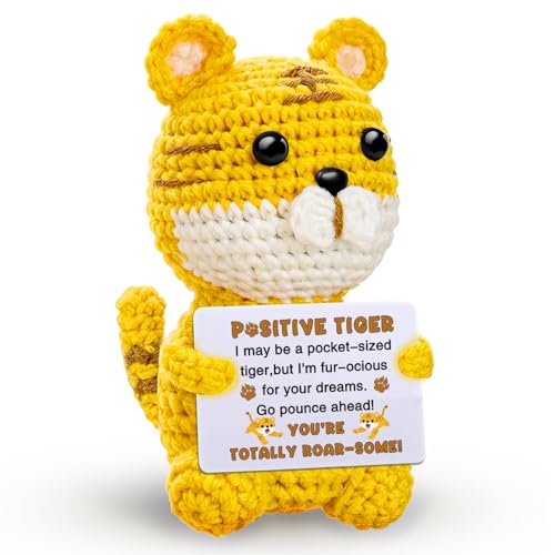 Handcrafted Crochet Tiger Gift - Inspirational Desk Decor
