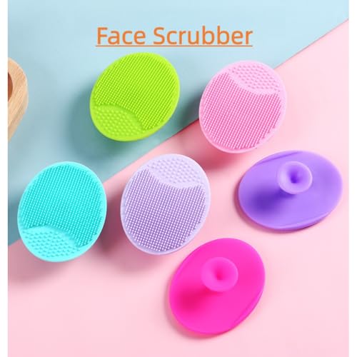 Silicone Facial Cleansing Brush 4 Pack - Exfoliating Face Scrubber for Blackhead Removal and Pore Cleansing
