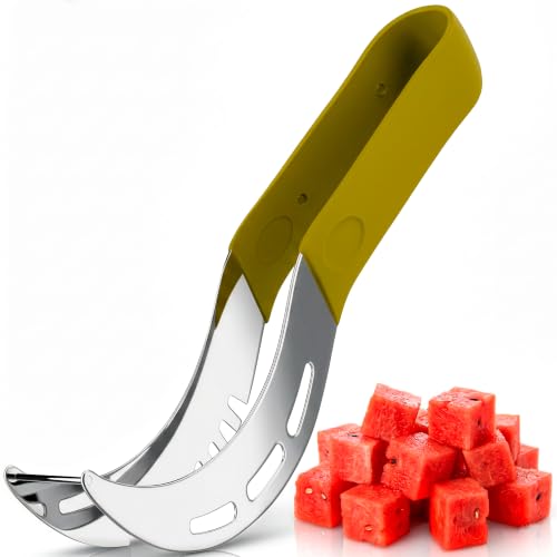 Watermelon Slicer Cutter Tool 2-in-1 Stainless Steel Cubes & Slices – NADOBA