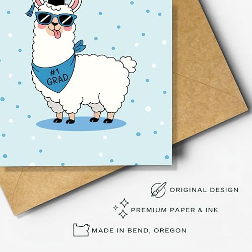 Funny Graduation Card 2026 - Llama Dipllama Congrats Card